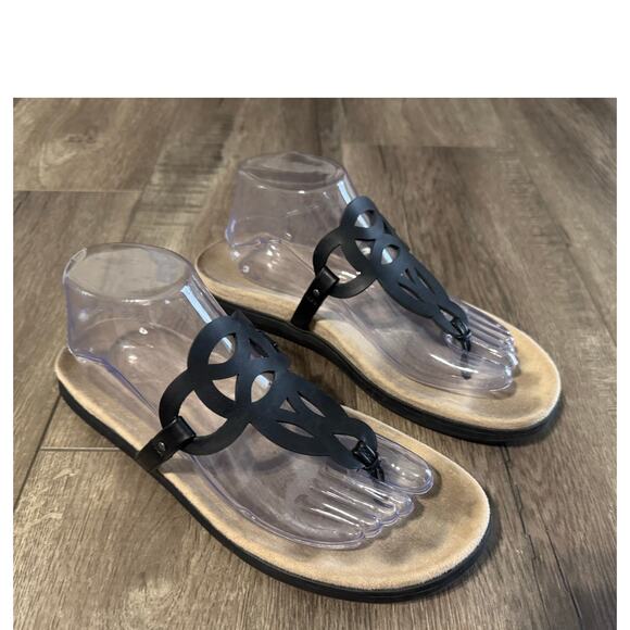 Soul‎ Naturalizer Janice Black Sandals Flip Flops Size 9.5 - Picture 4 of 6